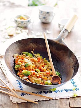 winterlicher Gemüsewok